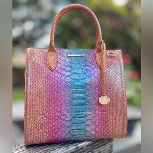 NWT! Brahmin Large Caroline Tote Leather Satchel